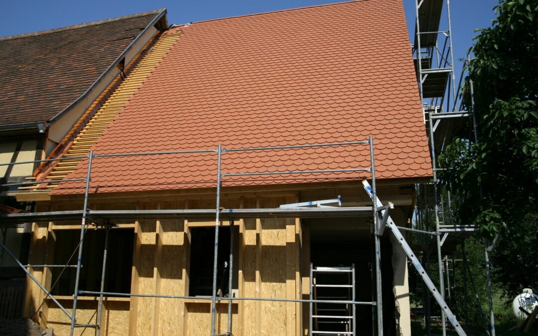 An in-law suite being built onto an existing dwelling