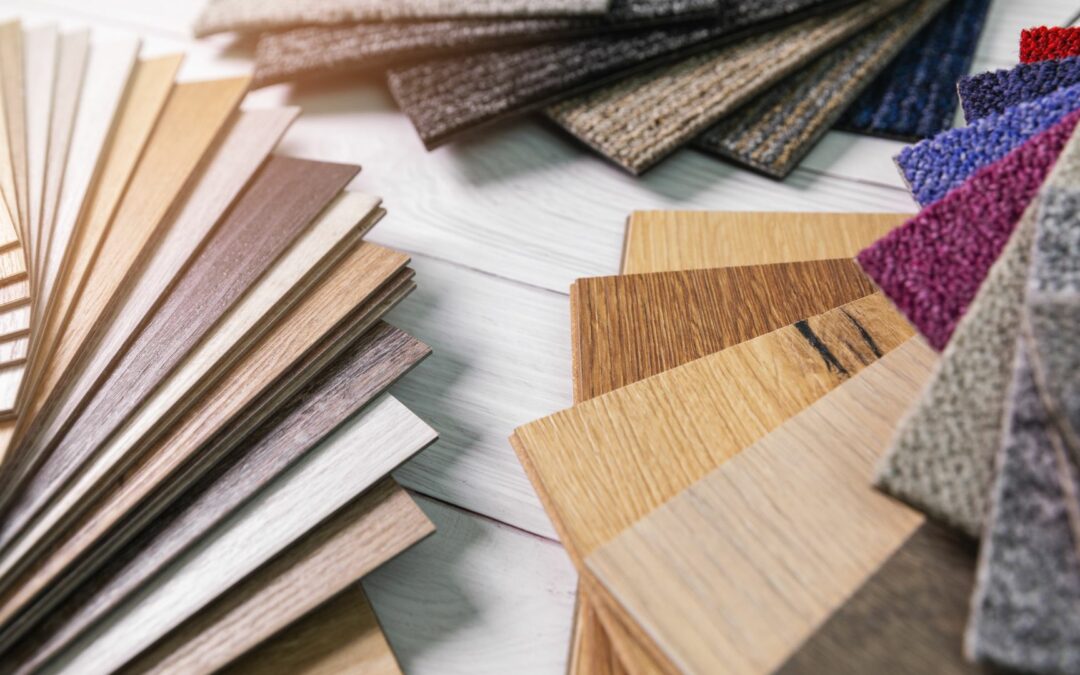 Samples and pieces of many types of flooring