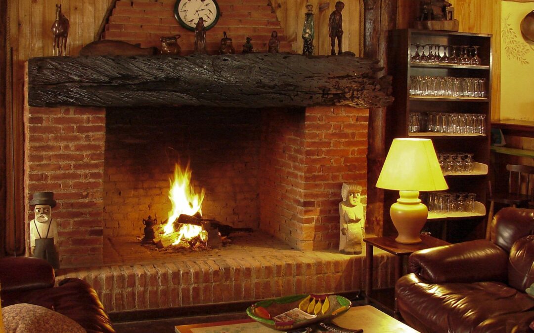 A fireplace makes any living room extra cozy.