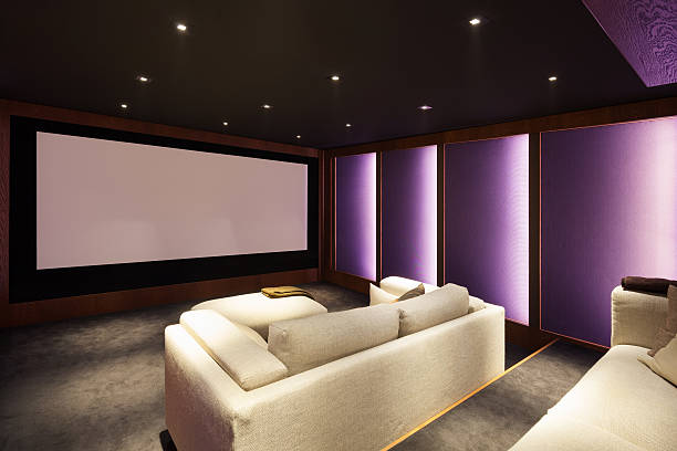 Luxurious home theater with a big screen. how to build a home theater