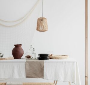 woven rustic kitchen lighting ideas